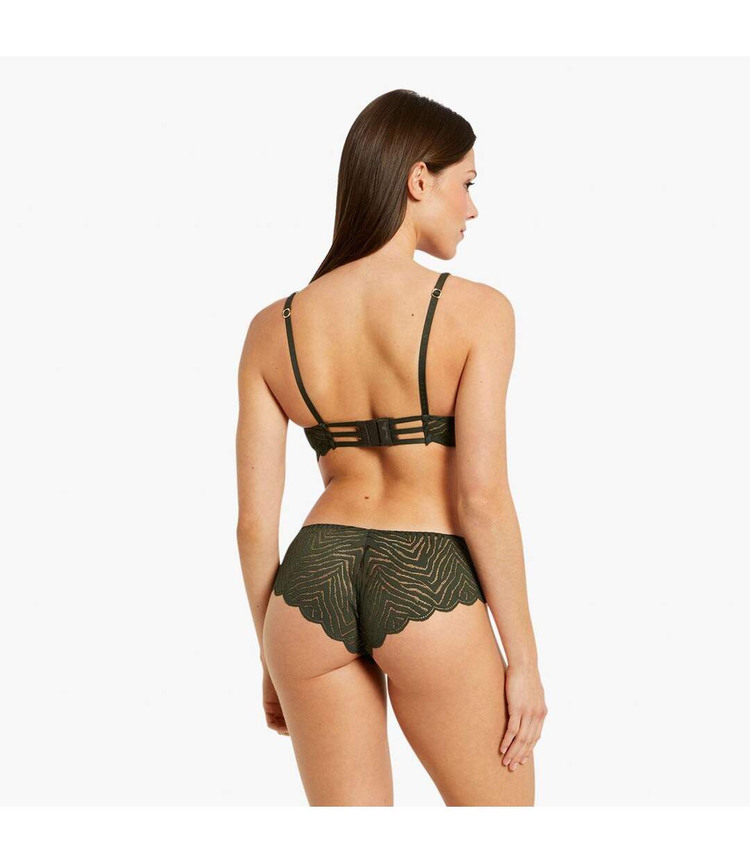 Soutien-gorge ampliforme coque moulée kaki Marianne