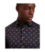 Mens Floral Collared Long-sleeved Shirt Navy Ted Baker-4
