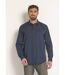 Chemise foncée coton détails contrastants-1