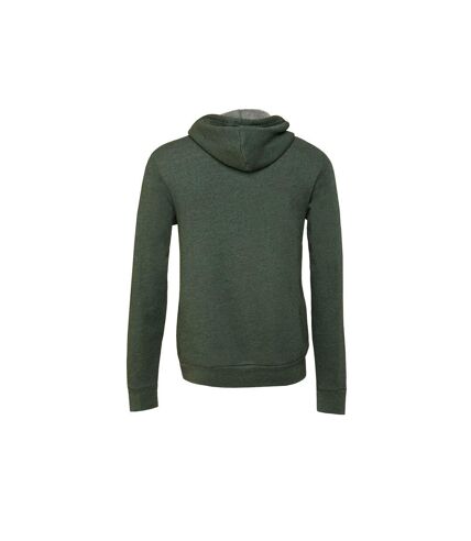 Sweat capuche unisexe vert foncé mélangé Bella + Canvas