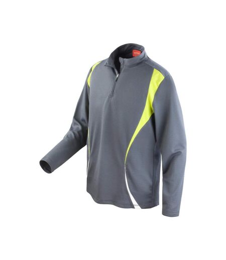 Haut Entraînement Trial Femme Charbon Vert Clair Blanc Spiro