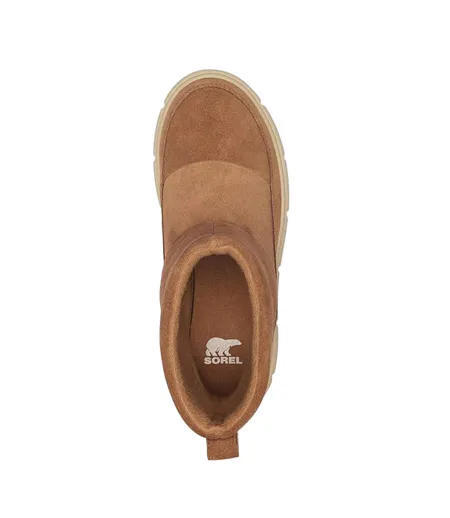 Womens/ladies Explorer Suede Ankle Boots Tan Chalk Sorel