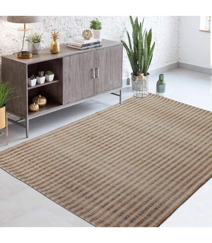 Tapis jute fait main motif faux uni VERTYJUTE