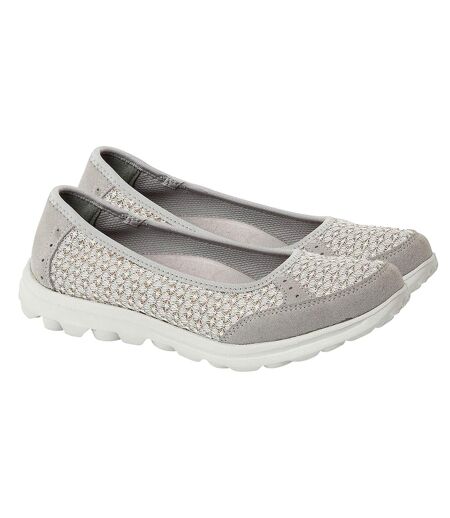 Boulevard Womens/Ladies Slip On Memory Foam Shoes (Grey) - UTDF1338