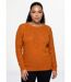 Pull doux uni col rond maille fantaisie-1