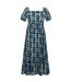 Womens/ladies Orla Kiely Giant Flower Summer Midi Dress Blue Regatta-2