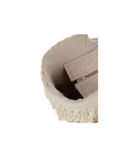 Sac de Plage Avec Franges Bali 40cm Naturel