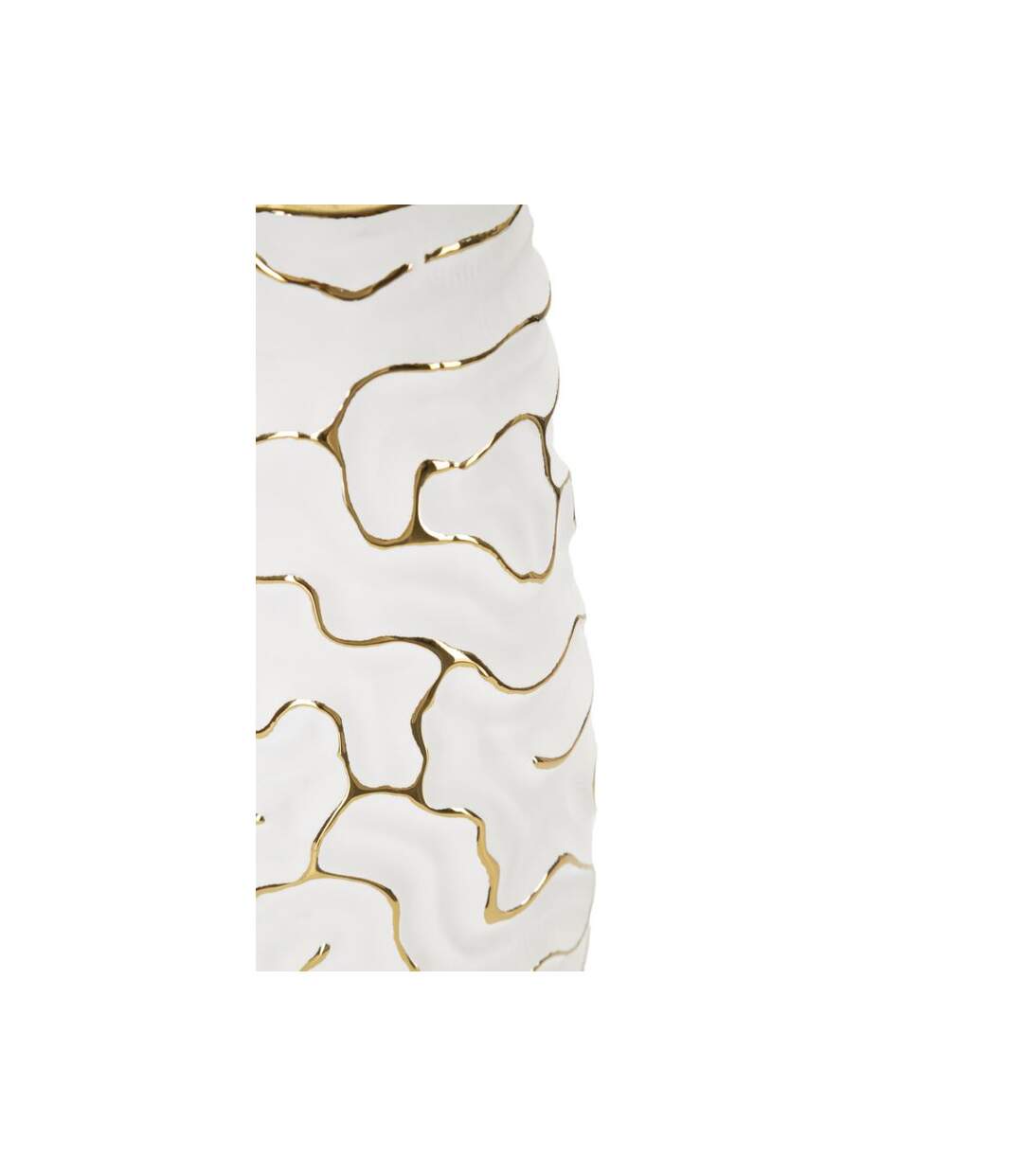 Vase Design en Céramique Lia 29cm Blanc-4