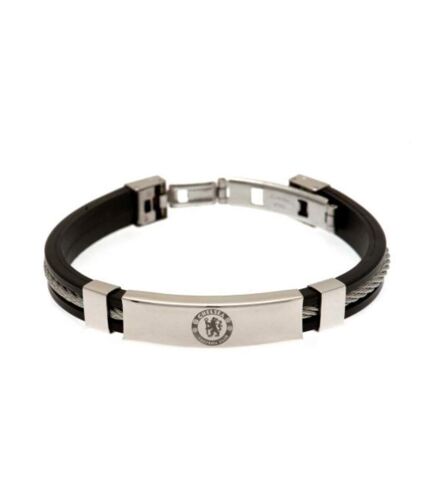 Chelsea FC Silicone Bracelet (Black) (One Size) - UTTA8155