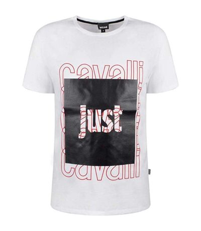Unisex Adult Box Logo T-shirt White Just Cavalli