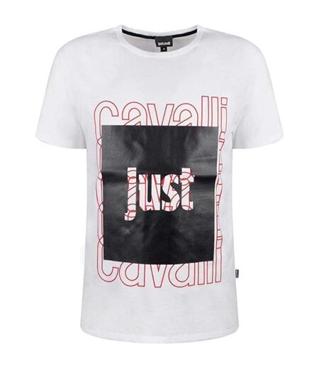 Unisex Adult Box Logo T-shirt White Just Cavalli