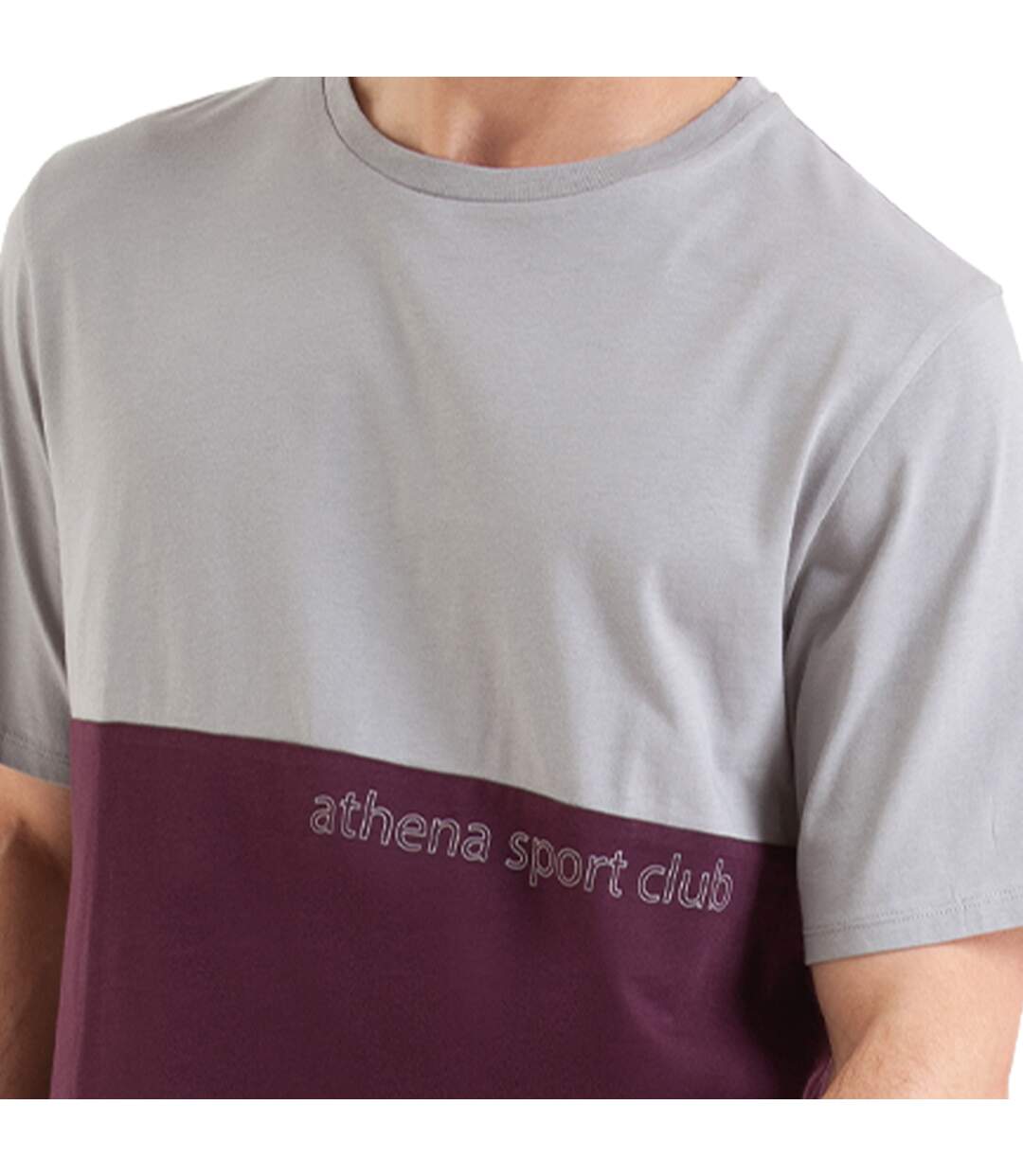 Pyjama long manches courtes col rond homme Club Athena-3