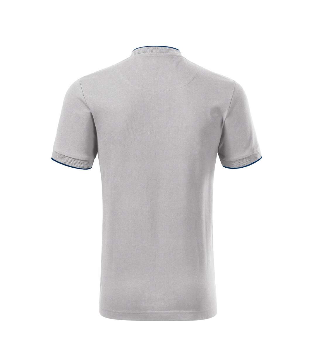 Polo Motif/style Losange Premium Homme Gris Argenté Malfini-2