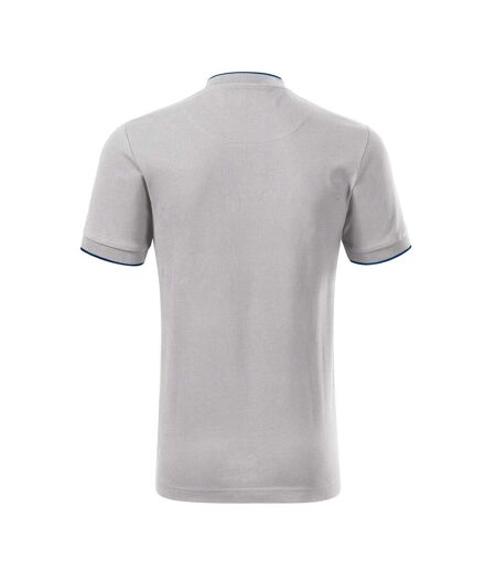 Polo Motif/style Losange Premium Homme Gris Argenté Malfini