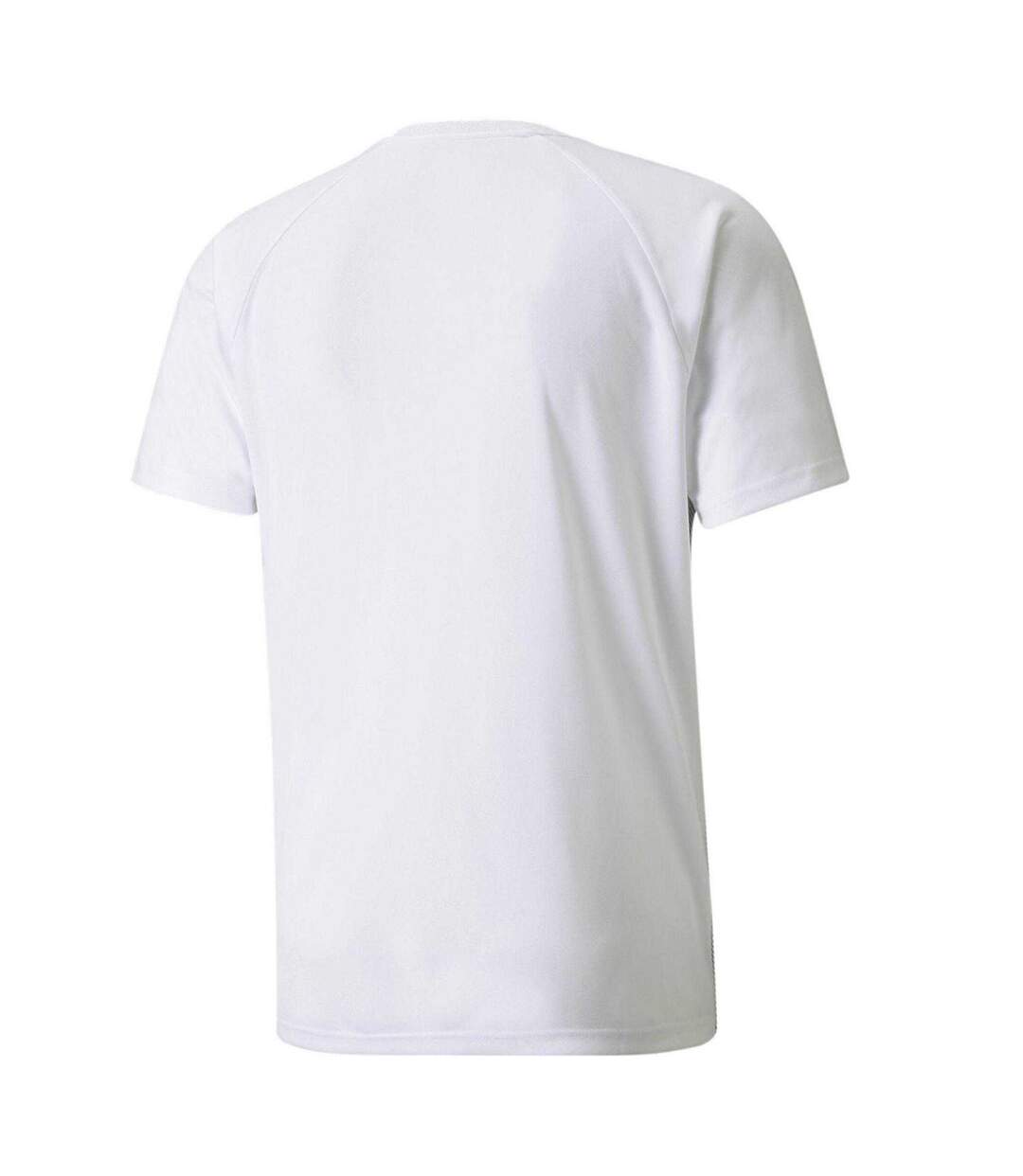 T-shirt Motif/style À Rayures Team Liga Homme Blanc Noir Puma-2