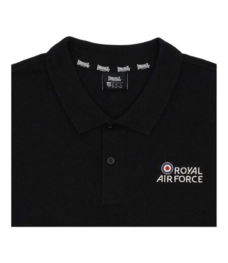 Mens Raf Short-sleeved Polo Shirt Black Lonsdale