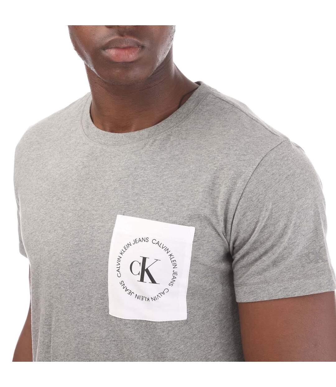 T-shirt Homme Gris Calvin Klein-3