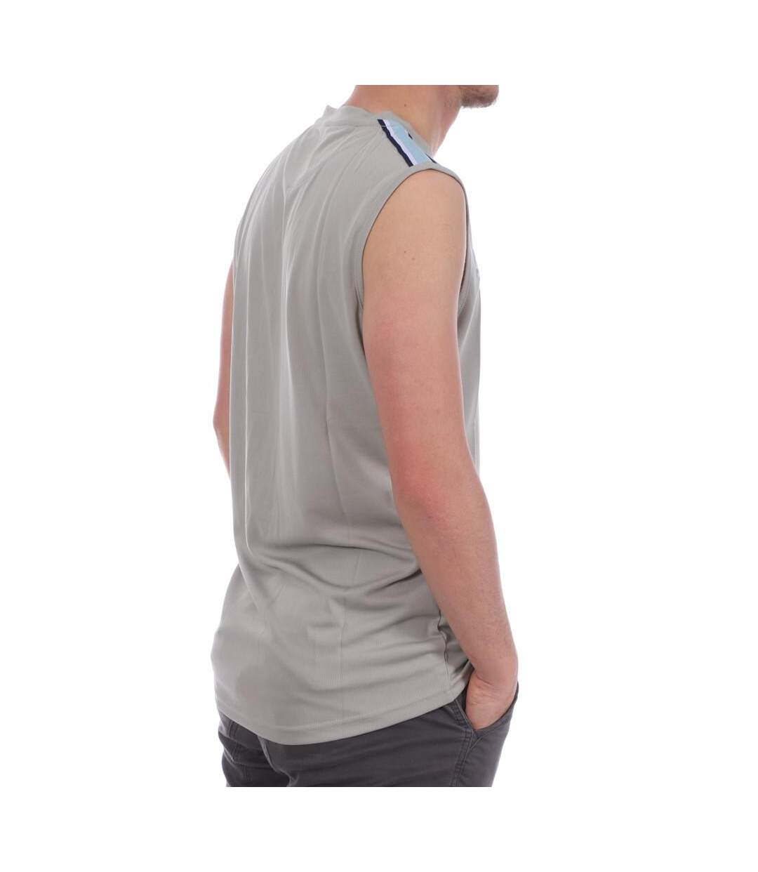 Débardeur Gris aux Bandes Bleues Homme Hungaria Training Pro Sleveless - L