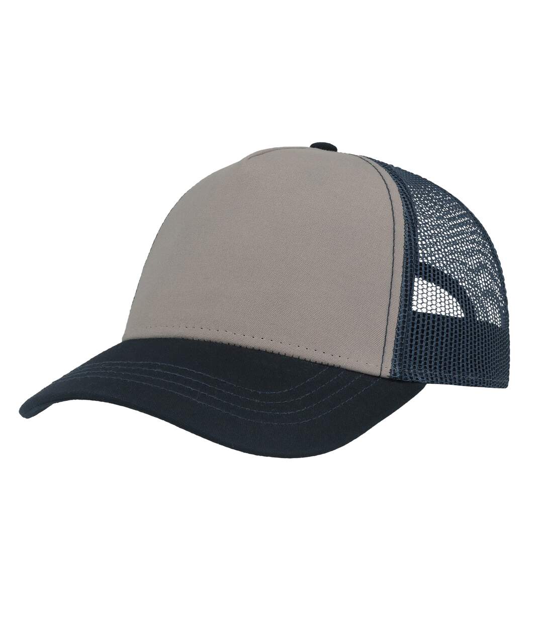 Casquette trucker rapper adulte gris / bleu marine Atlantis-4