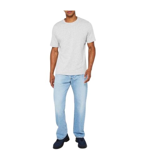 Lot De 3  T-shirts Motif/style Uni Homme Blanc Gris Chiné Donnay