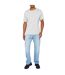 Lot De 3  T-shirts Motif/style Uni Homme Blanc Gris Chiné Donnay-2