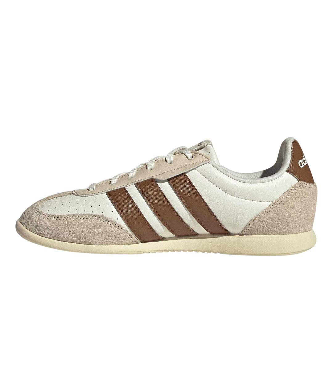 Womens/ladies Barreda Low Trainers Off White Brown Adidas-3