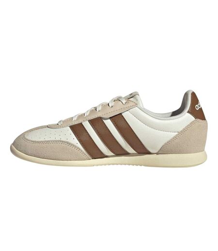 Womens/ladies Barreda Low Trainers Off White Brown Adidas