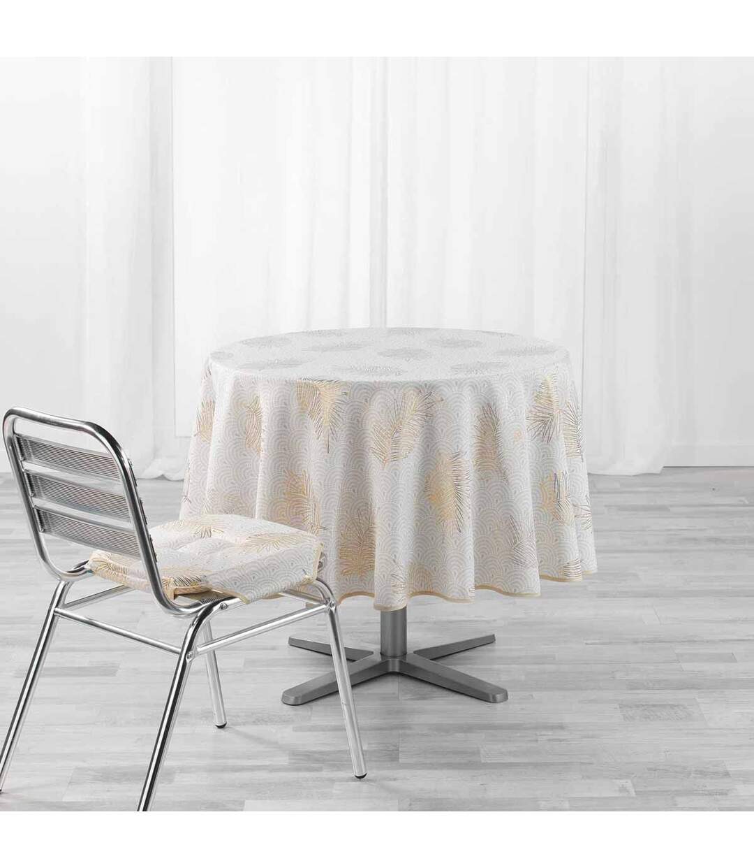 Nappe Antitache Ronde Sunny Gold 180cm Or-1