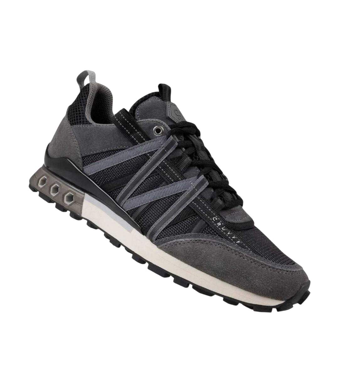Mens Suede Hex-tech Trainers Black Grey Cruyff-3