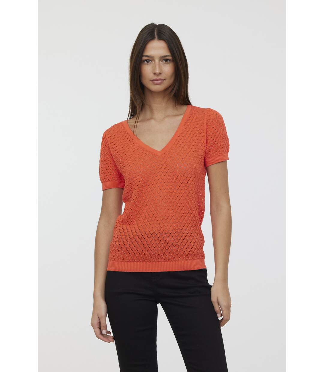 Pull manches courtes coton regular CABI-1