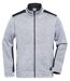 Veste polaire tricot de travail - Homme - JN862 - blanc mélange noir