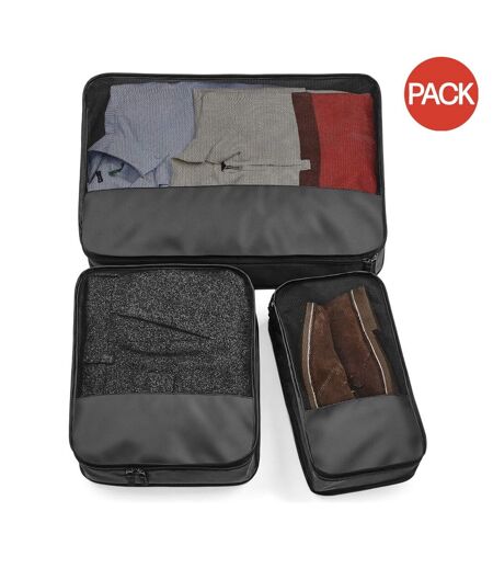 Lot de 2  Ensemble de compartiments valise taille unique noir Bagbase