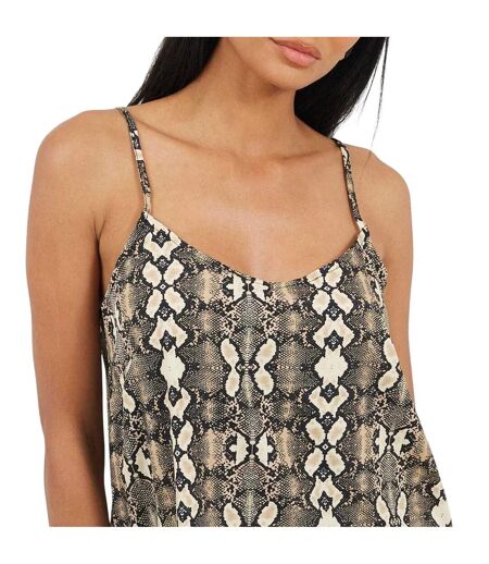 Débardeur Motif/style Imprimé Serpent Flowy Femme Marron Serpent Brave Soul