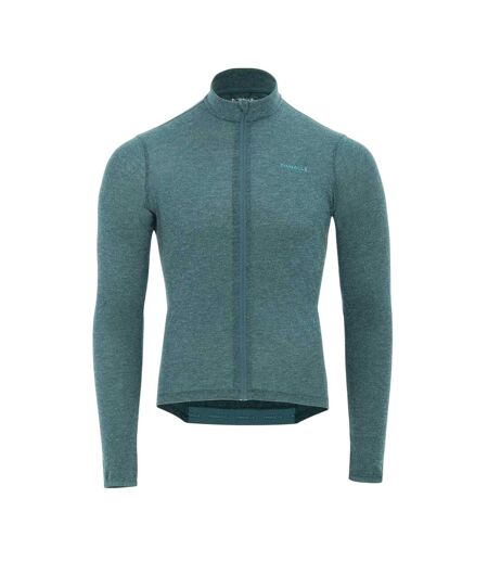Mens Full Zip Cycling Jersey Green Marl Pinnacle
