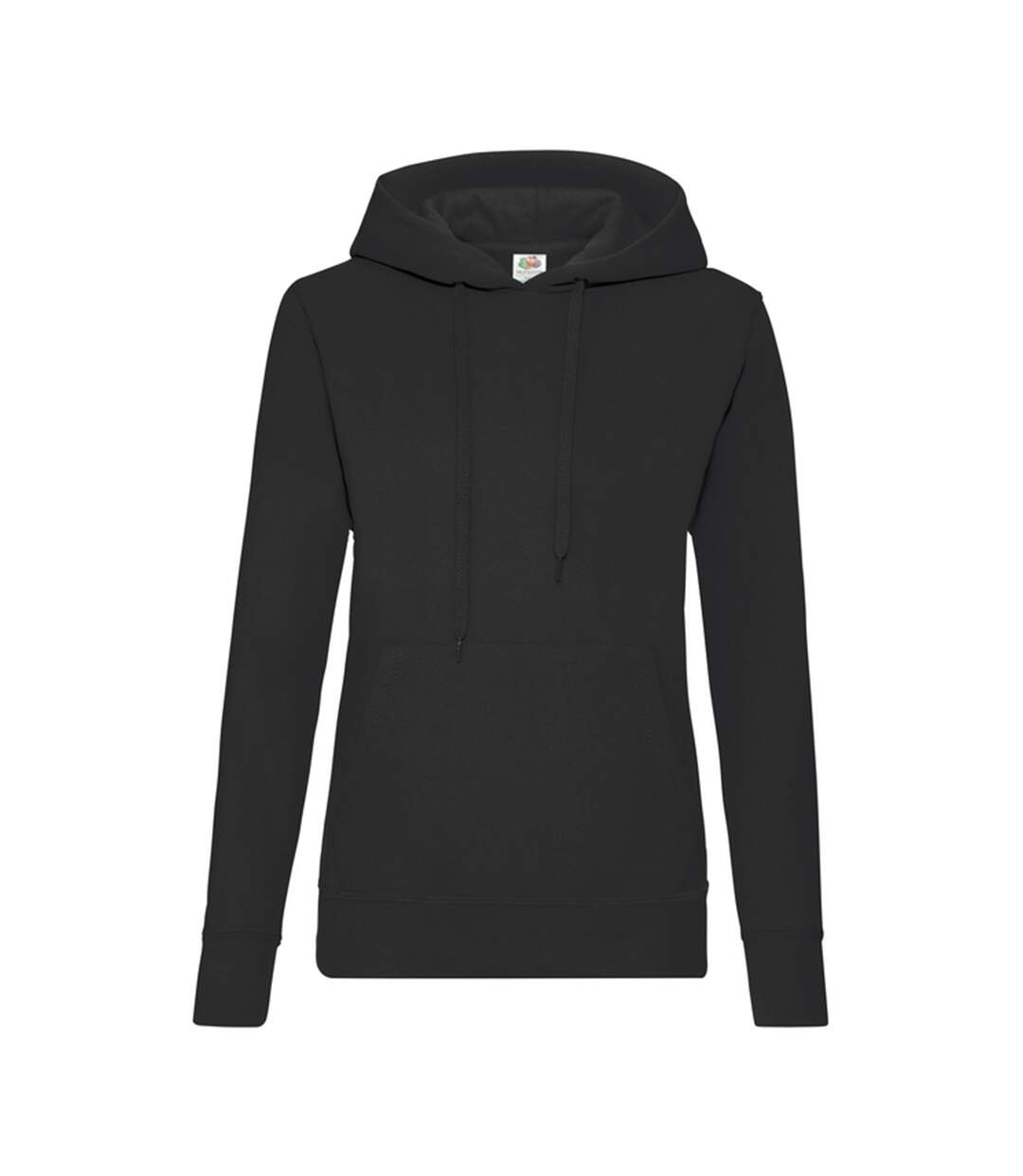 Womens/ladies Classic Hoodie Black Fruit Of The Loom-1