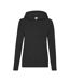 Womens/ladies Classic Hoodie Black Fruit Of The Loom-1