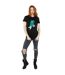 Disney Womens/Ladies Alphabet A Is For Ariel Cotton Boyfriend T-Shirt (Noir) - UTBI42671-4