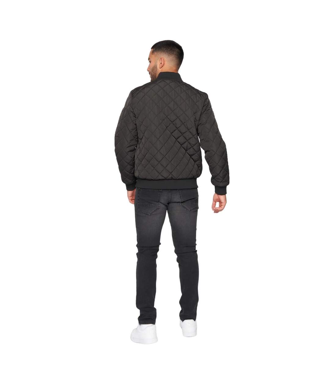 Mens Moritzio Quilted Bomber Jacket Black Glorious Gangsta-3
