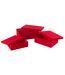 Lot de 3 Boîtes de Rangement Vaughn 36cm Rouge-3