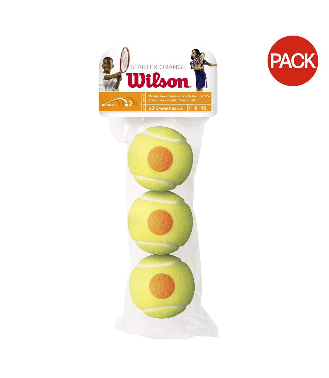 Balles De Tennis Starter Enfant Taille Unique Jaune Wilson-1