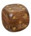 Jeu de Dés Déco Bois 6cm Marron-2