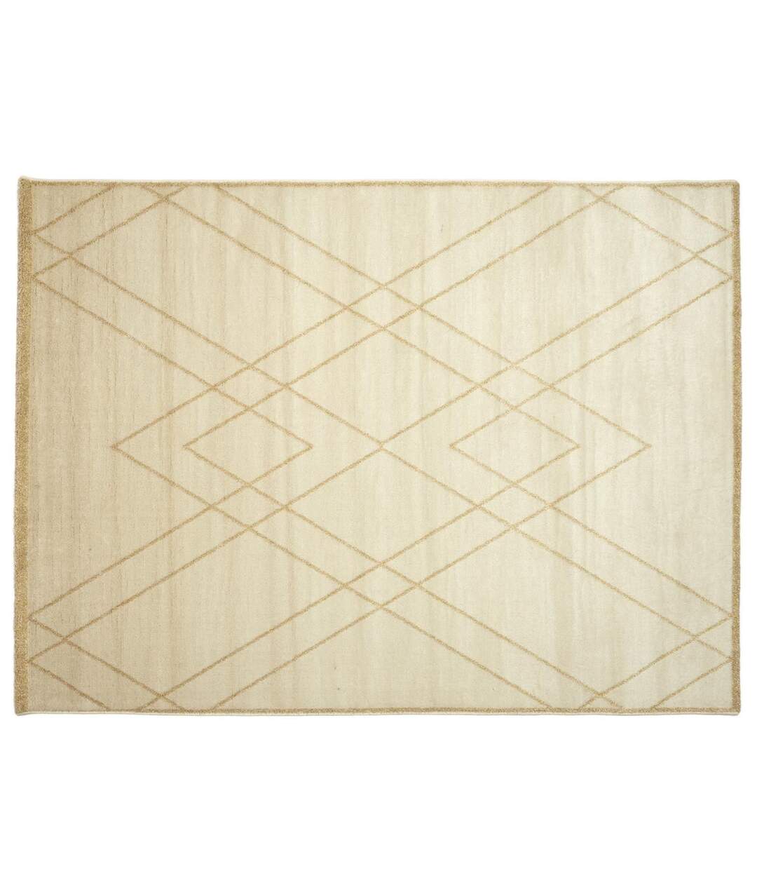 Tapis Déco Fil Métallisé Royal 150x200cm Beige-1