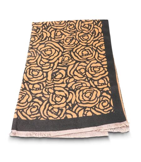 écharpe en Laine et Viscose Couleur Camel pour Femme