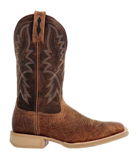 Mens Rebel Pro Lite Grain Leather Cowboy Boots Rustic Tan Durango
