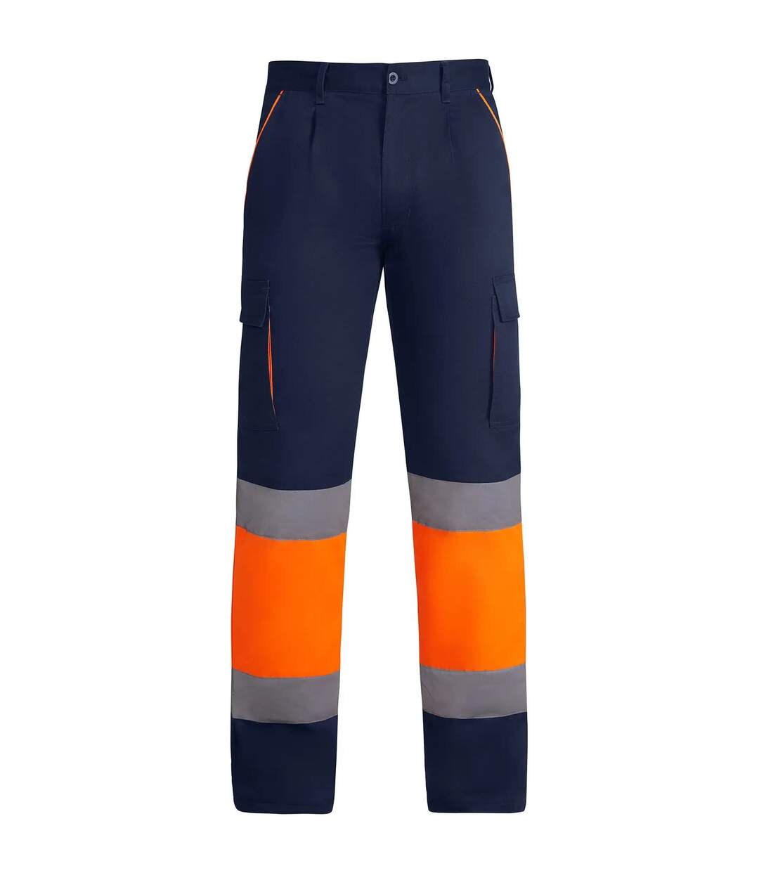 Pantalon Enix Homme Bleu Marine Orange Fluo Roly Workwear-1