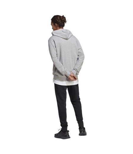 Mens Big Logo French Terry Tracksuit Grey Black Adidas
