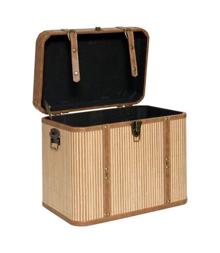 Lot de 3 Malles de Rangement Sylia 56cm Naturel