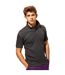 Asquith & Fox Mens Super Smooth Knit Polo Shirt (Black Heather)