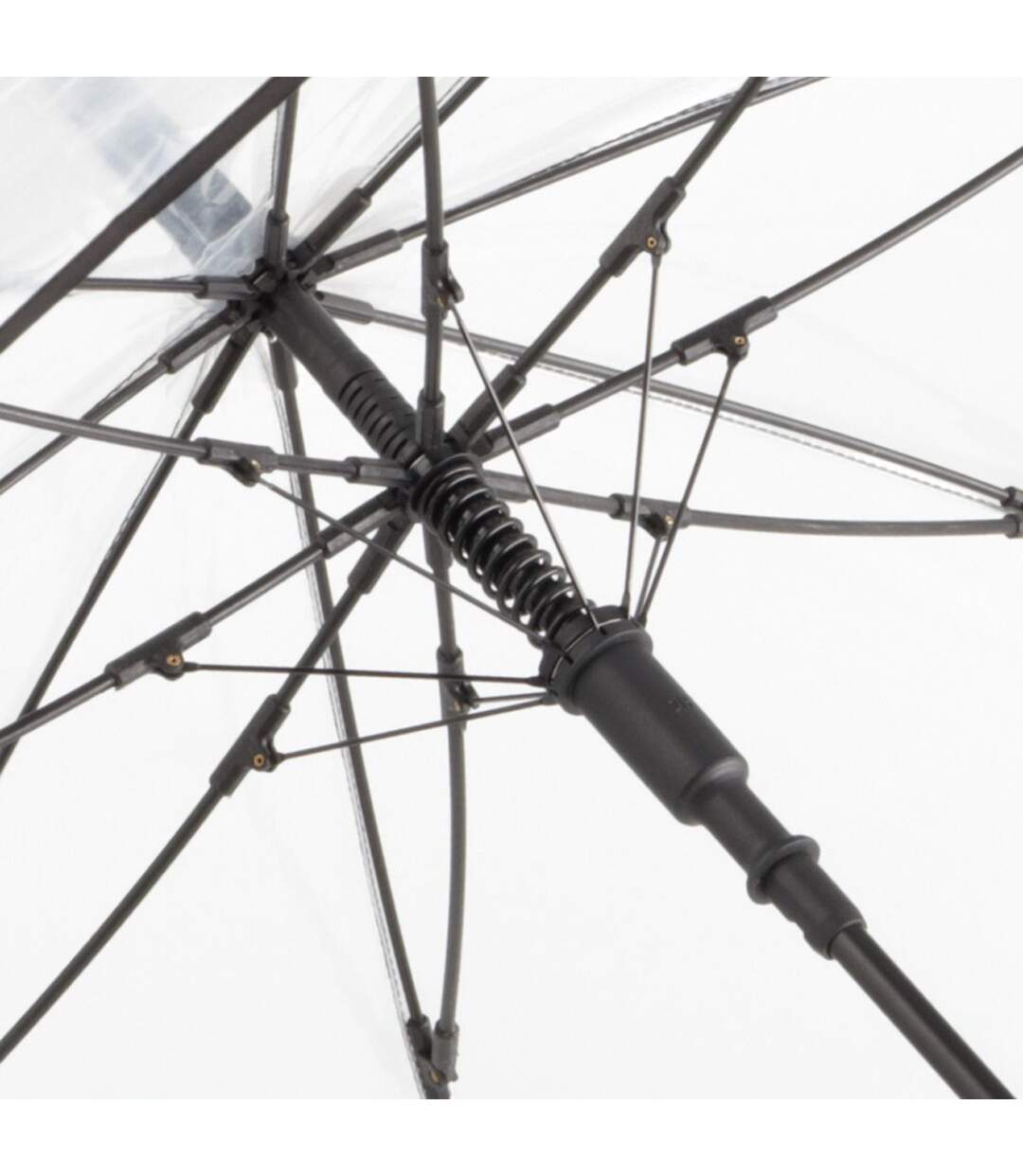 Parapluie canne transparent - FP7112 - bord noir-2