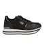 Womens/ladies Davie Lace Up Trainers Black Grey DKNY-3